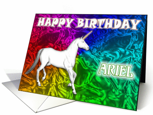 Ariel Birthday, Unicorn Dreams card (379335)