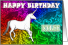 Kylee Birthday, Unicorn Dreams card