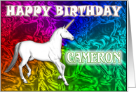 Cameron Birthday, Unicorn Dreams card