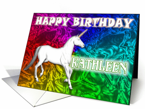 Kathleen Birthday, Unicorn Dreams card (379382)