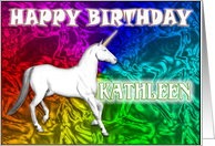 Kathleen Birthday, Unicorn Dreams card