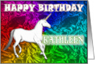Kathleen Birthday, Unicorn Dreams card