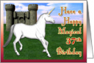 Magical 37th Birthday, Unicorn Castle card