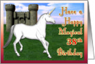 Magical 38th Birthday, Unicorn Castle card