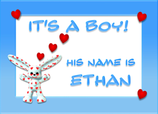 It's a boy, Ethan