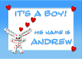 It's a boy, Andrew
