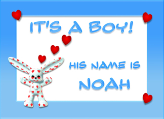 It's a boy, Noah