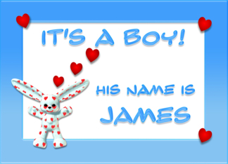 It's a boy, James