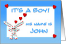 It’s a boy, John card