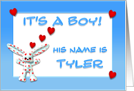 It’s a boy, Tyler card