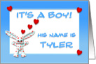 It’s a boy, Tyler card