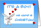It’s a boy, Christian card