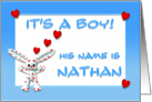 It’s a boy, Nathan card