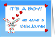 It’s a boy, Benjamin card