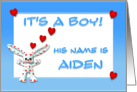 It’s a boy, Aiden card