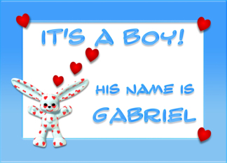It's a boy, Gabriel