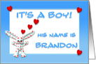 It’s a boy, Brandon card