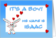 It’s a boy, Isaac card