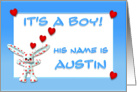 It’s a boy, Austin card