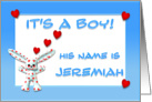 It’s a boy, Jeremiah card
