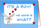 It’s a boy, Wyatt card