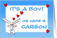 It’s a boy, Carson card