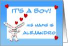 It’s a boy, Alejandro card