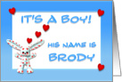 It’s a boy, Brody card
