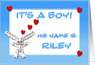 It’s a boy, Riley card