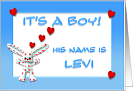 It’s a boy, Levi card