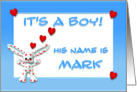 It’s a boy, Mark card