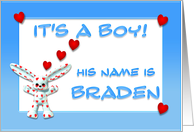 It’s a boy, Braden card