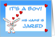 It’s a boy, Jared card
