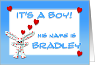 It’s a boy, Bradley card