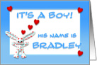 It’s a boy, Bradley card