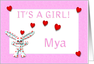 Mya Birth Announcement (girl) card