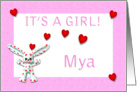 Mya Birth Announcement (girl) card