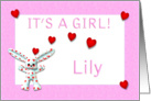 Lily’s Birth Announcement (girl) card