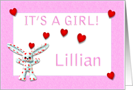 Lillian’s Birth Announcement (girl) card