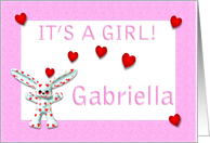 Gabriella’s Birth Announcement (girl) card