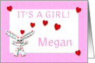 Megan’s Birth Announcement (girl) card