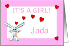 Jada’s Birth Announcement (girl) card