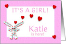 Katie’s Birth Announcement (girl) card