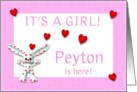 Peyton’s Birth Announcement (girl) card