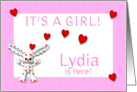 Lydia’s Birth Announcement (girl) card