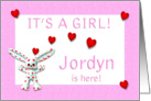 Jordyn’s Birth Announcement (girl) card