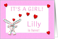 Lilly’s Birth Announcement (girl) card