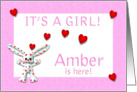 Amber’s Birth Announcement (girl) card