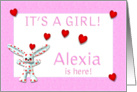 Alexia’s Birth Announcement (girl) card
