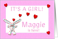 Maggie’s Birth Announcement (girl) card